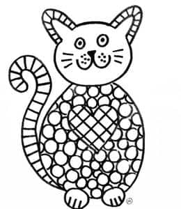 11张奇奇怪怪的儿童猫咪乌龟小鱼恐龙涂色简笔画大全！