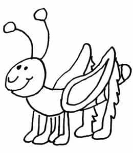 认识更多的昆虫！12张蚂蚱螳螂瓢虫蜻蜓蛾子卡通儿童昆虫简笔画！