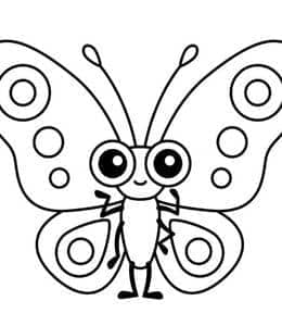 10张孩子们都可以学会画的蝴蝶蜜蜂昆虫卡通涂色简笔画！