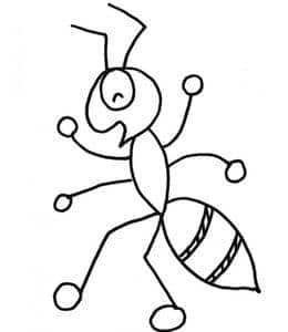10张蚂蚁蚊子瓢虫蝴蝶天牛夏日草丛中有趣的昆虫手绘卡通简笔画！