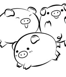 9张孩子们都喜欢的可爱小猪宝宝涂色图片免费下载