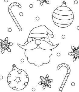 为圣诞节欢呼！10张简单的圣诞老人雪人彩灯卡通涂色简笔画大全！