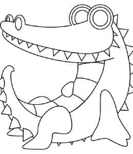 鳄鱼的奇怪知识！10张古怪的沼泽怪兽鳄鱼卡通涂色图片！