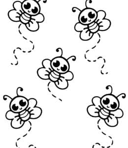蝴蝶的有趣小知识！11张大翅膀的小蝴蝶卡通儿童涂色简笔画！