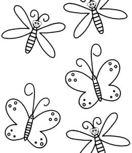 谁是最漂亮的蝴蝶？11张简单有趣的小蝴蝶卡通涂色简笔画！