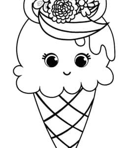 13张广受欢迎的美味冰激凌冰棍夏天孩子最喜欢的美食卡通涂色简笔画！