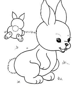 兔子的十万个为什么！10张适合孩子们涂颜色的可爱小兔子图片
