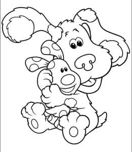 10张儿童教育电视节目《Blue’s Clues》爱唱歌的斑点小狗涂色图片！