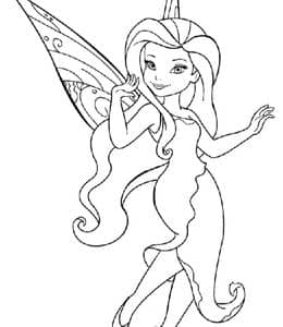 12张带着蝴蝶翅膀的可爱森林小精灵天使女孩子涂色图片免费下载！