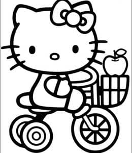 7张女生最爱的软糯可爱的凯蒂猫 Hello Kitty 免费涂色图片！