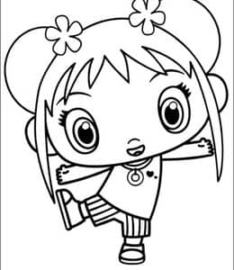 10张《你好！凯兰！》可爱的女孩子和动物卡通涂色图片免费下载！