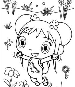 7张动画片《Ni Hao, Kai-Lan》女孩子凯兰涂色图片免费下载
