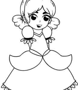 12张时髦姐姐漂亮公主可爱学姐卡通涂色图片免费下载！