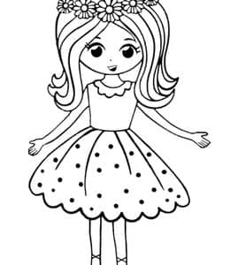 11张拥有又大又亮眼睛的可爱小公主卡通涂色大全免费下载！