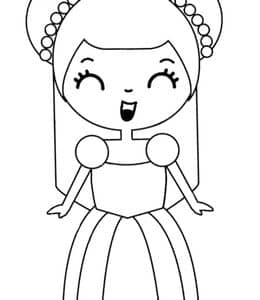 12张为6到10岁女孩子准备的超级简单的女孩子公主涂色简笔画！