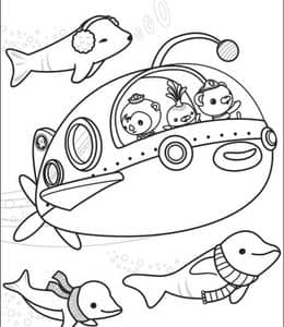 海底救援即刻出发！15张《海底小纵队》勇敢的海底动物涂色图片！