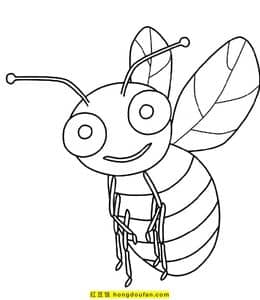 9张小蜜蜂的歌谣幼儿卡通涂色简笔画免费下载