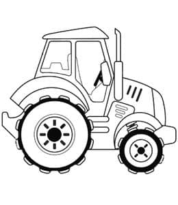 10张田野里的拖拉机卡车铲车油罐车卡通涂色简笔画！