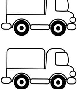 10张威猛的钢铁巨兽卡车面包车铲车工程车卡通涂色简笔画！