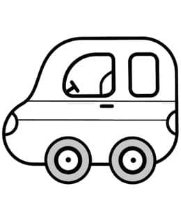 10张小孩子最喜欢的小汽车玩具警车玩具涂色简笔画！