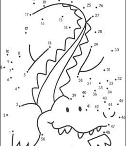 10张鳄鱼热气球马戏团卡车海盗简笔画的数字连线作业题！