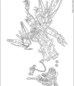10张《乐高幻影忍者大电影》炫酷的飞天战甲玩具涂色图片下载！