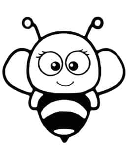 跟着老师画蜜蜂！11张勤劳有趣的大眼睛小蜜蜂涂色简笔画！