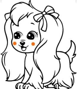 12张马尔济斯犬及更多完美小狗涂色小学生简笔画免费下载！