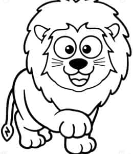 10张狮子老虎豹子可爱的大型猫咪涂色图片下载！