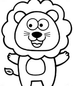 有谁会不喜欢小狮子呢？8张小狮子儿童填色图片免费下载！
