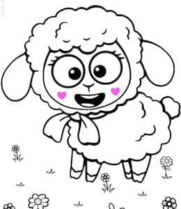 12张跟着老师一起画小山羊小绵羊涂色简笔画免费下载！