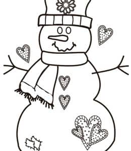 孩子们最喜欢的雪！11张童话中的雪人宝宝卡通涂色图片！