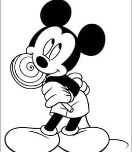 10张经典动画角色米老鼠有趣的卡通造型涂色图片！
