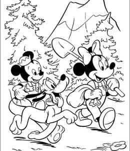 10张广受喜爱的可爱米老鼠和米妮卡通涂色图片下载！