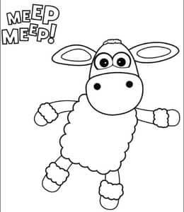 13张孩子们都喜欢的《小羊Timmy蒂米》儿童动画片涂色图片！