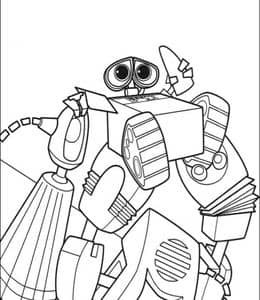 小小机器人的爱情！12张《机器人总动员》WALL-E的冒险故事涂色图片！