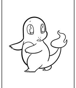 15张最初的火系《宝可梦》小火龙进化动画卡通涂色图片！