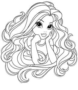 11张长头发的姐姐可爱时尚的女孩卡通涂色简笔画！