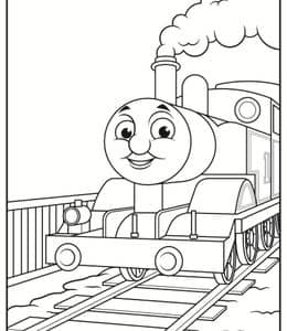 10张《托马斯小火车》蓝色小火车托马斯的卡通涂色故事书！
