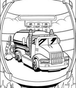 14张超级重量的卡车拖车房车拖拉机卡通涂色简笔画免费下载