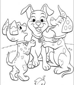 10张《101忠犬》斑点狗夫妇解救自己的小狗冒险涂色故事图片下载！