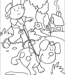 10张带着狗子出去玩趴在犬舍里的小狗子可爱简笔画涂色大全！