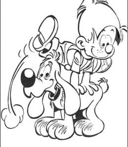 10张可爱的外观和友好的性格 Diddl 最可爱的动画小狗子卡通涂色图片！