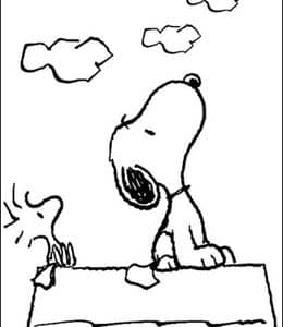 10张全世界最受欢迎的小狗Snoopy漫画涂色图片下载