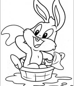 8张《乐一通》兔八哥和朋友们幼儿园小动物的涂色图片免费下载！