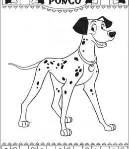 10张《101忠犬》斑点狗和朋友们的冒险故事卡通涂色图片大全