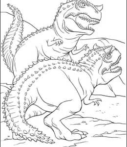 12张恐怖的雷龙三角龙霸王龙长颈龙恐龙涂色图片免费下载！