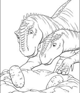 11张动画片《恐龙》阿拉达尔恐龙宝宝涂色图片免费下载！