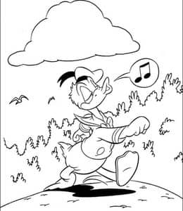 11张活泼可爱顽皮幽默的唐老鸭主题动画涂色图片下载！