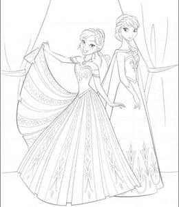 11张《冰雪奇缘》公主和她们的魔法故事涂色图片免费下载！